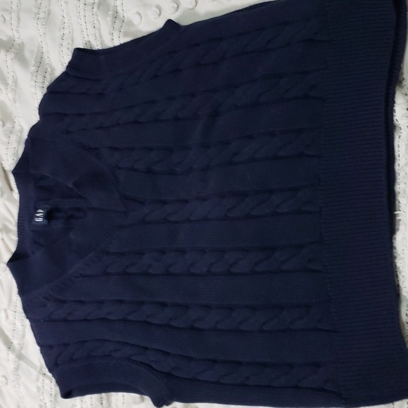 Gap tall women's navy cable knit sweater vest small - Picture 3 of 6